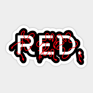 Red electrickdesign Sticker